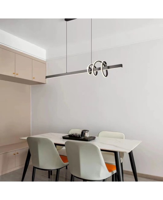 2023 new modern minimalist dining room, living room, candle counter, LED office straight strip pendant light