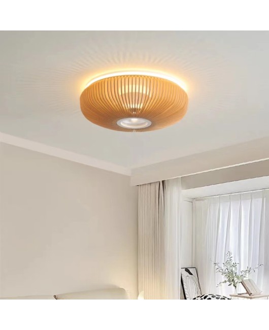 Nordic modern minimalist cream wood walnut creative pumpkin with spotlight bedroom ceiling light