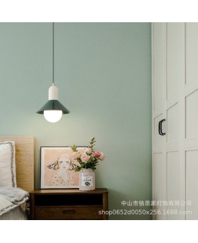 Cream style restaurant LED pendant light French minimalist dining table bar UFO light Wabi Sabi style bedroom bedside room light