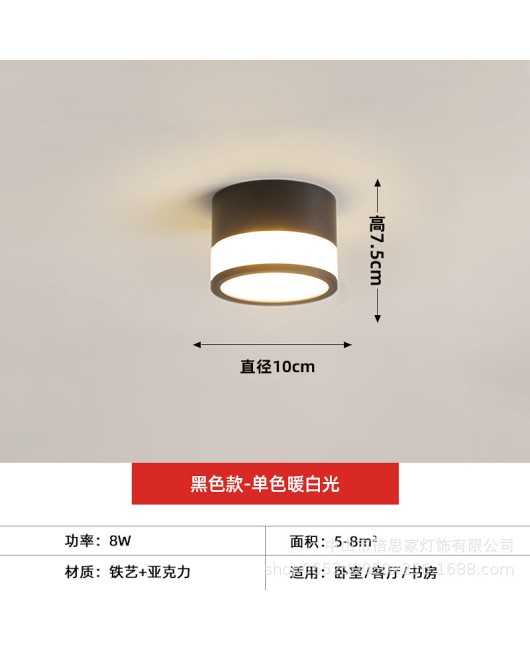 Cross border modern minimalist home hallway hallway entrance hall light circular dressing room balcony ceiling light