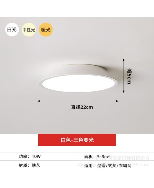 Cross border modern minimalist home hallway hallway entrance hall light circular dressing room balcony ceiling light