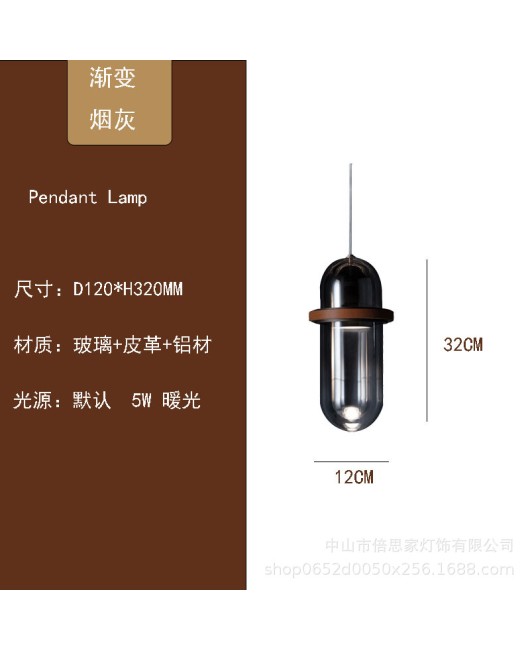 Beisijia Modern Simple Luxury Glass Leather Bedroom Bedhead Bar Bar Cafe Model Room Designer Pendant Light