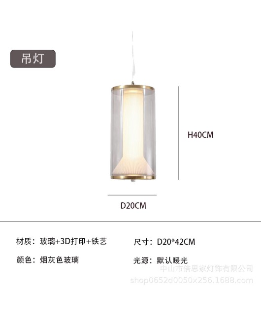 New Czech Milan exhibition designer sofa glass desk lamp floor lamp living room bedroom headboard bamboo pendant lamp