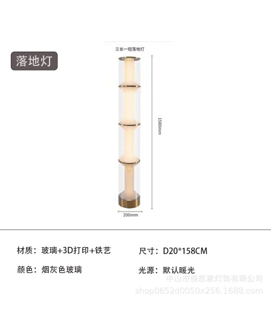 New Czech Milan exhibition designer sofa glass desk lamp floor lamp living room bedroom headboard bamboo pendant lamp