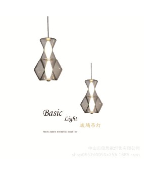 Beisijia Nordic Minimalist Modern Glass Pendant Milk Tea Shop Clear Bar Restaurant Pendant Designer Bedroom Headboard Hanging