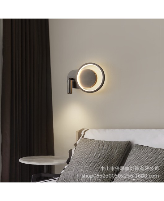 All copper Nordic series wall lamp, bedside bedroom night light, creative sofa background wall, staircase corridor wall light