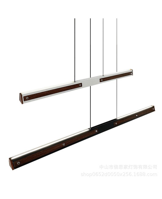 Beisijia Walnut colored Restaurant Pendant Japanese Modern Simple New Chinese Zen Tea Room Solid Wood Long Bar Pendant