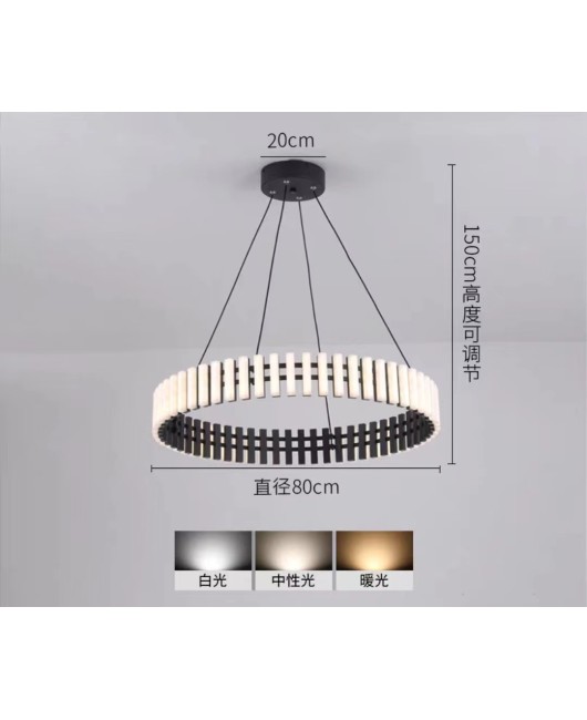 Piano style, German Nordic modern, simple and atmospheric, Pullman light luxury living room, dining room, bedroom designer, circular pendant light