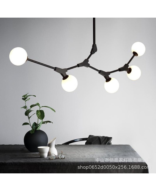 Cross border Wayfair living room molecular chandelier modern minimalist designer style restaurant creative bedroom glass chandelier