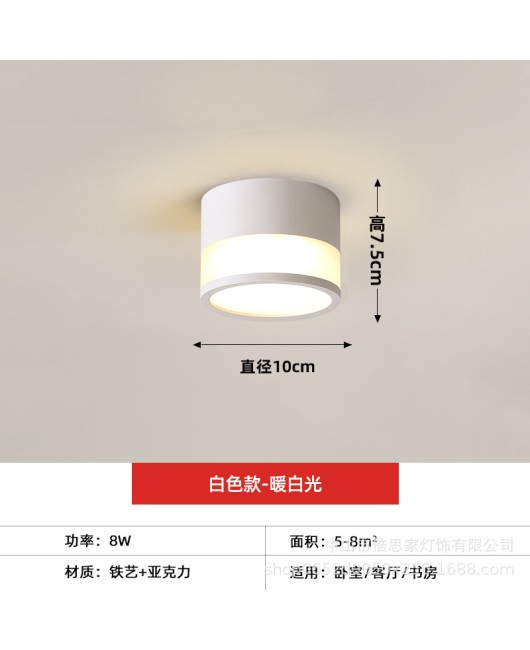 Cross border modern minimalist home hallway hallway entrance hall light circular dressing room balcony ceiling light