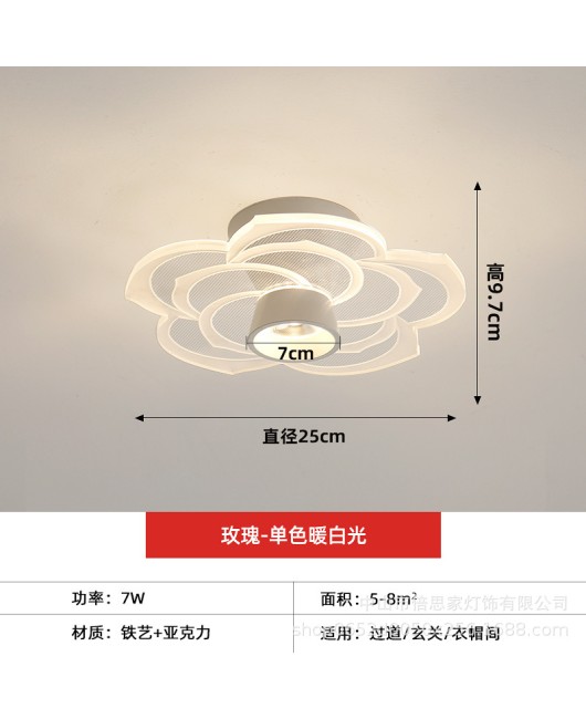 Cross border modern minimalist home hallway hallway entrance hall light circular dressing room balcony ceiling light