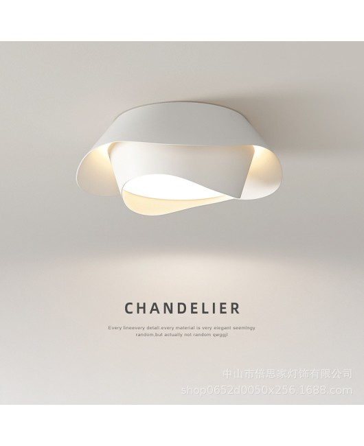 Nordic minimalist modern new high-end bedroom ceiling light, master bedroom circular light luxury LED restaurant pendant light