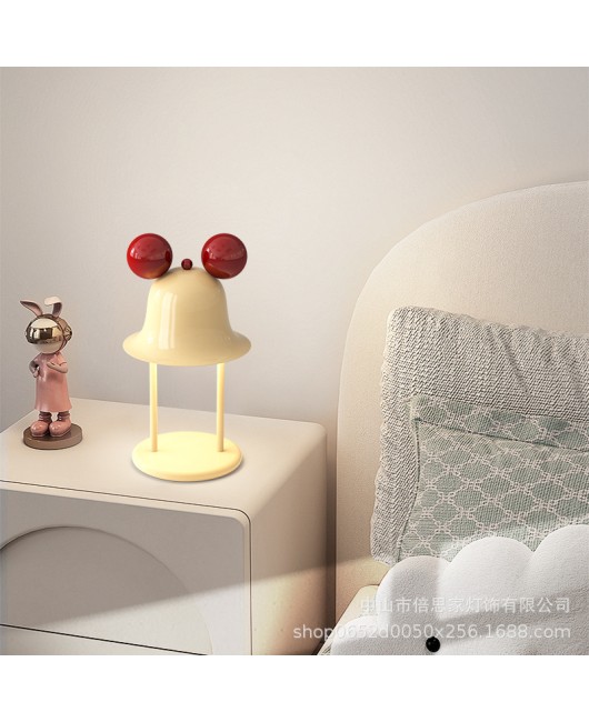 2024 light luxury Nordic full spectrum Mickey cream minimalist creative bedroom headboard pendant light wall lamp eye protection desk lamp