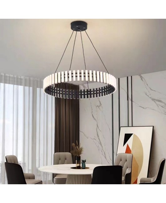 Piano style, German Nordic modern, simple and atmospheric, Pullman light luxury living room, dining room, bedroom designer, circular pendant light