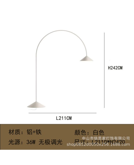 Nordic modern minimalist Vibia fishing light hotel lobby sales department macaron decoration villa large flat floor