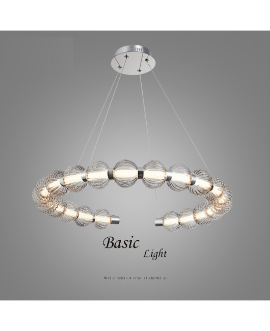 Modern minimalist Buddha bead design pendant light LED creative light luxury minimalist pearl light Nordic restaurant high-end pendant light