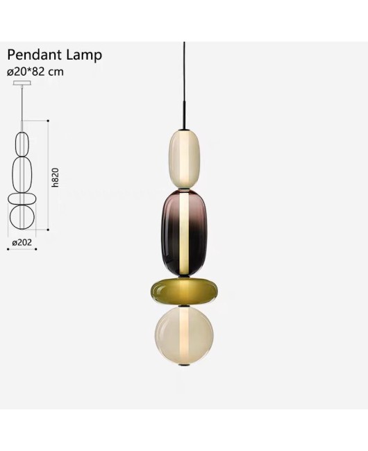 Beisijia lollipop Nordic color glass living room sofa side falling floor lamp high-end pendant lamp desk lamp floor lamp