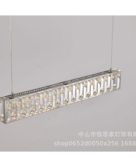 Beisijia Nordic Modern Luxury Stainless Steel Crystal Chandelier Restaurant Desk Tea Desk Bar Counter Front Desk High end Chandelier