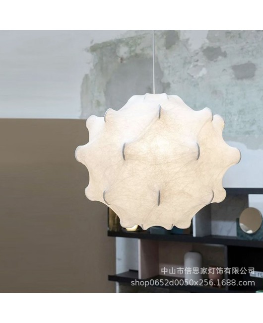 Retro Wabi Sabi style silk pendant light Japanese living room main light Italian designer restaurant Nordic French bedroom hanging