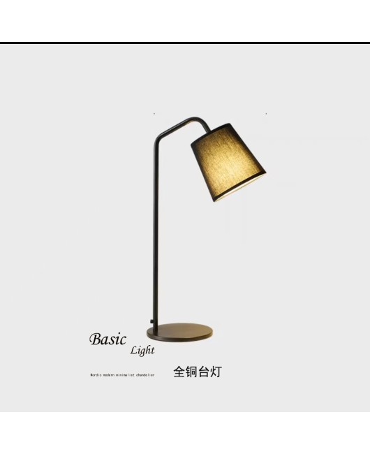 2023 All Copper Light Luxury Nordic Modern Designer High end Bedhead Living Room Hotel Atmosphere Desk Lamp