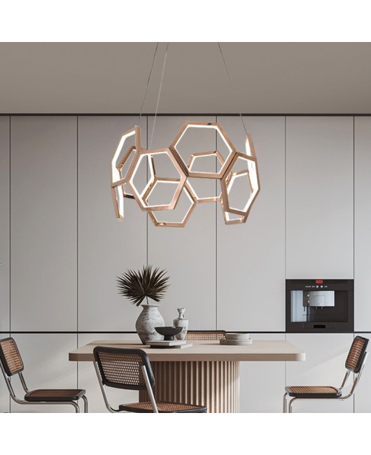 Stainless steel ring shaped pendant light, Nordic football pendant light designer model room, post-modern minimalist light luxury style pendant light