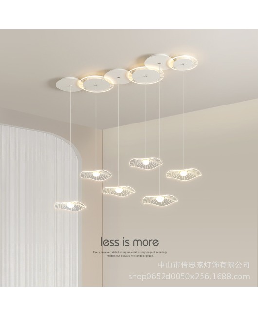 Modern light luxury 2023 new lotus leaf living room pendant light, simple bar counter, home Nordic bedroom room pendant light