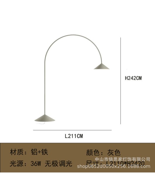 Nordic modern minimalist Vibia fishing light hotel lobby sales department macaron decoration villa large flat floor