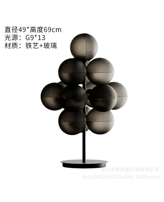 Nordic designer's artistic magic bean pendant lamp, living room dining room staircase lamp, villa modern light luxury grape floor lamp