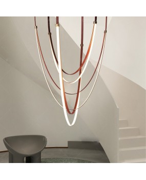 Italian minimalist modern designer restaurant, villa, living room, model room, high rise duplex, LOFT staircase, belt hoist