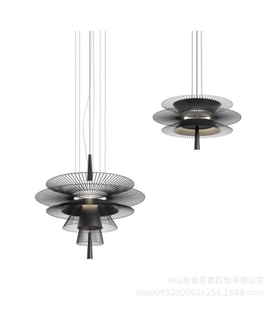 Nordic creative personality retro industrial style hollow living room study pendant lamp hotel club designer iron pendant lamp