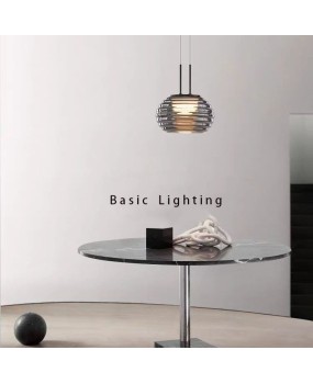 Nordic modern minimalist Italian minimalist small pendant light, living room, dining room, bar design, high-end bedside glass pendant light