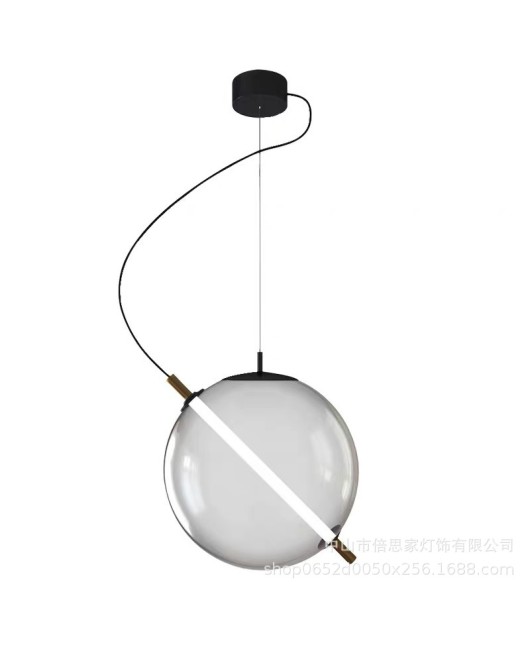 Nordic modern glass sphere designer art restaurant pendant light luxury living room bedroom bar counter coffee shop lighting