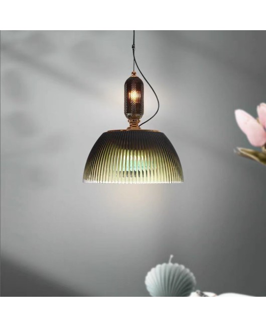 2023 Nordic Creative Restaurant Chandelier Retro Art Wizard Green Bedroom Bedhead Flower Room Island Terrace Glass Art Lamp