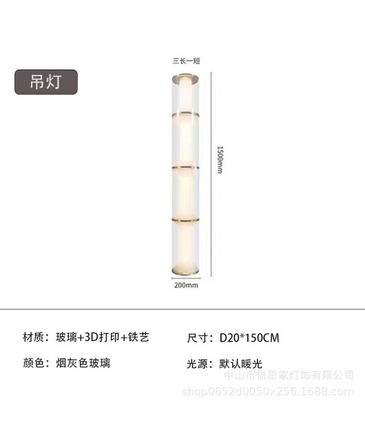 New Czech Milan exhibition designer sofa glass desk lamp floor lamp living room bedroom headboard bamboo pendant lamp