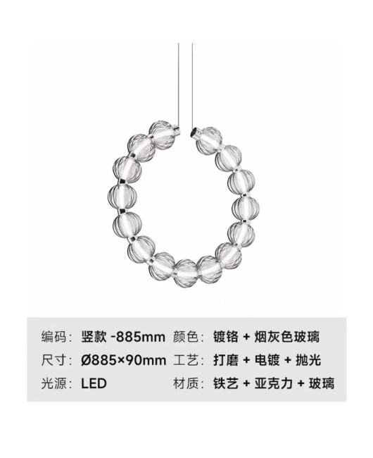 Modern minimalist Buddha bead design pendant light LED creative light luxury minimalist pearl light Nordic restaurant high-end pendant light