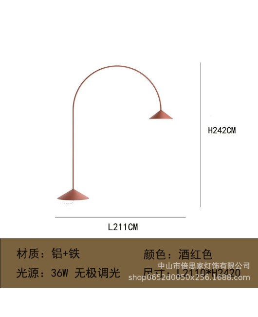 Nordic modern minimalist Vibia fishing light hotel lobby sales department macaron decoration villa large flat floor