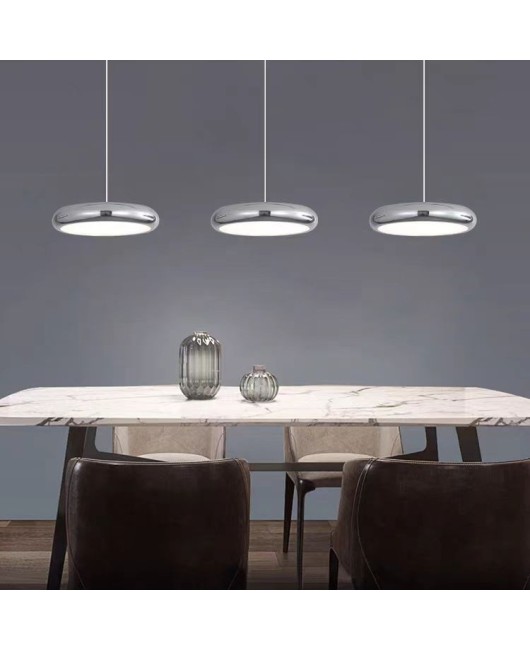 Modern minimalist eye protection UFO intelligent dining room bedroom minimalist dining room bar counter small pendant light three headed pendant light