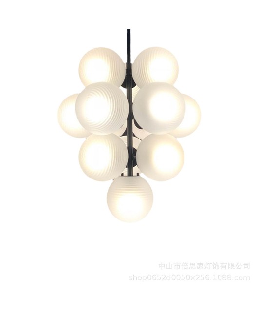 Nordic designer's artistic magic bean pendant lamp, living room dining room staircase lamp, villa modern light luxury grape floor lamp