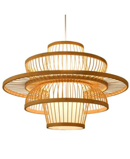 Chinese bamboo weaving, bamboo art, chandelier, Zen tea room restaurant, lantern hotpot restaurant, homestay, Southeast Asian creative Japanese lighting fixtures