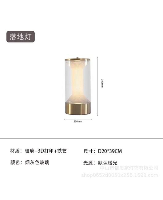 New Czech Milan exhibition designer sofa glass desk lamp floor lamp living room bedroom headboard bamboo pendant lamp