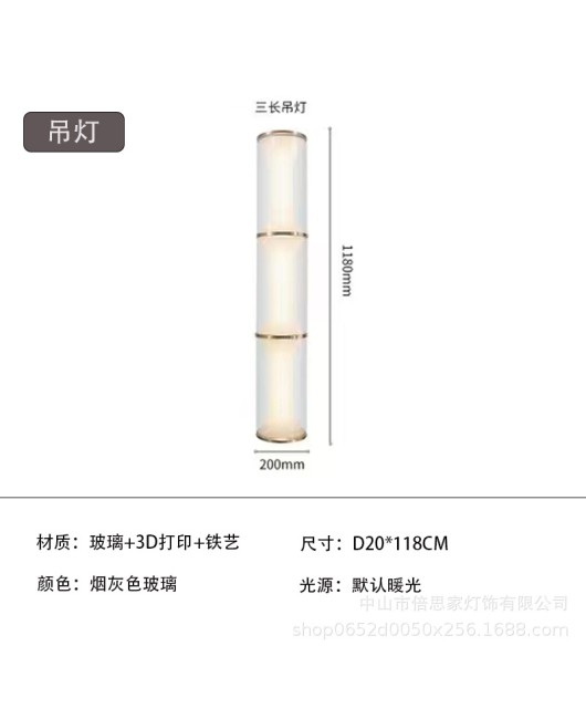 New Czech Milan exhibition designer sofa glass desk lamp floor lamp living room bedroom headboard bamboo pendant lamp