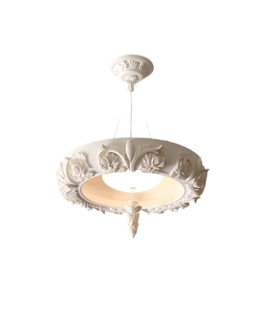 European French luxury retro carved villa, palace Baroque living room, shop, dining room, gypsum resin pendant light