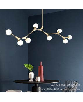 Cross border Wayfair living room molecular chandelier modern minimalist designer style restaurant creative bedroom glass chandelier