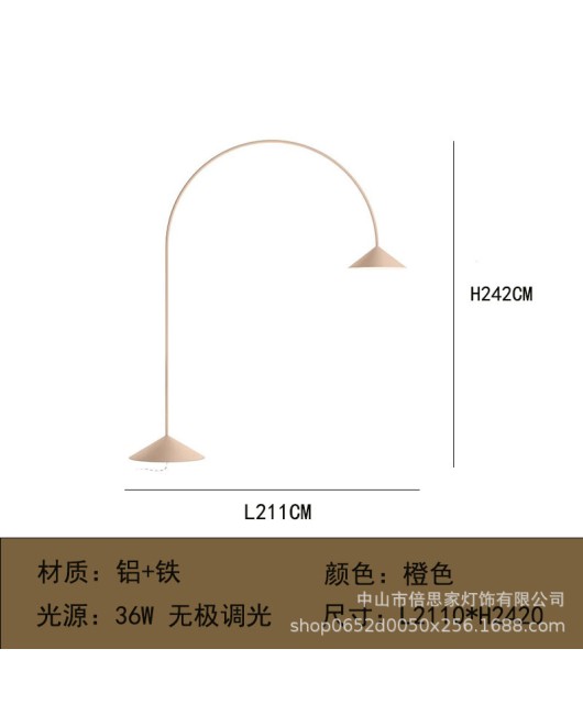 Nordic modern minimalist Vibia fishing light hotel lobby sales department macaron decoration villa large flat floor