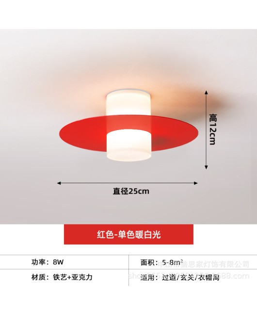 Cross border modern minimalist home hallway hallway entrance hall light circular dressing room balcony ceiling light