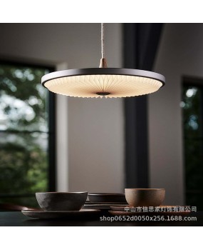 Beisijia pleated minimalist bedroom lamp, modern and minimalist Nordic warm study living room lamp, internet famous Instagram style pendant lamp