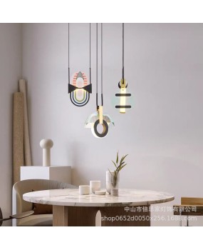 New Nordic Italian designer colored glass bedroom headboard dining bar decoration pendant light