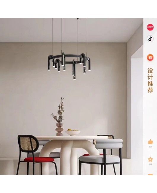 U-shaped designer pendant light, modern Nordic living room, long bar restaurant, bar counter, bedroom model room, iron pendant light