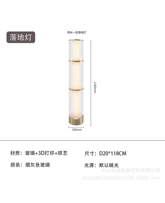 New Czech Milan exhibition designer sofa glass desk lamp floor lamp living room bedroom headboard bamboo pendant lamp