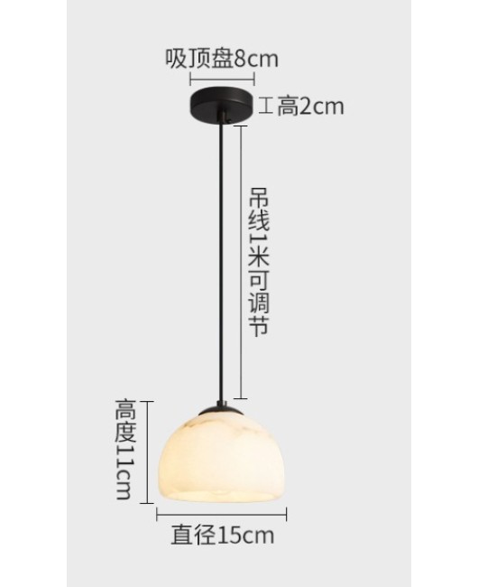 Light luxury Spanish marble all copper homestay hotel engineering restaurant bedroom corridor balcony bedroom bedside pendant light